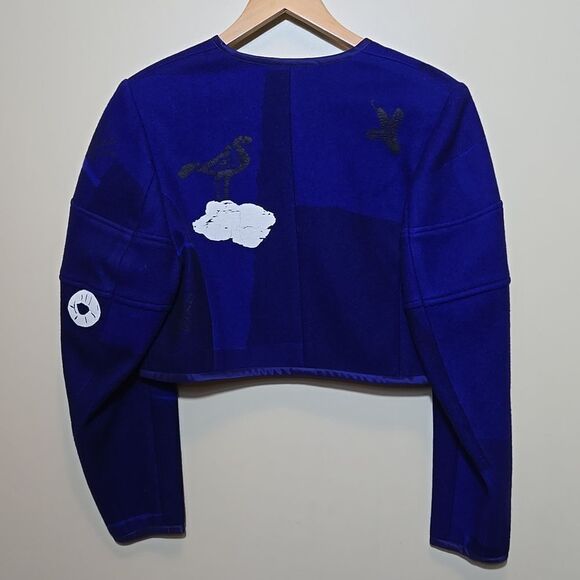 Comme des Garcons Wool Cropped Blazer Jacket Womens Small Art to Wear Artsy - Picture 13 of 16